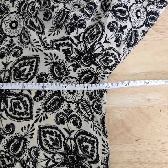 Eri + Ali Blouse Womens Medium Floral‎ Print Bell Sleeve Boho Top Rayon - Picture 6 of 11